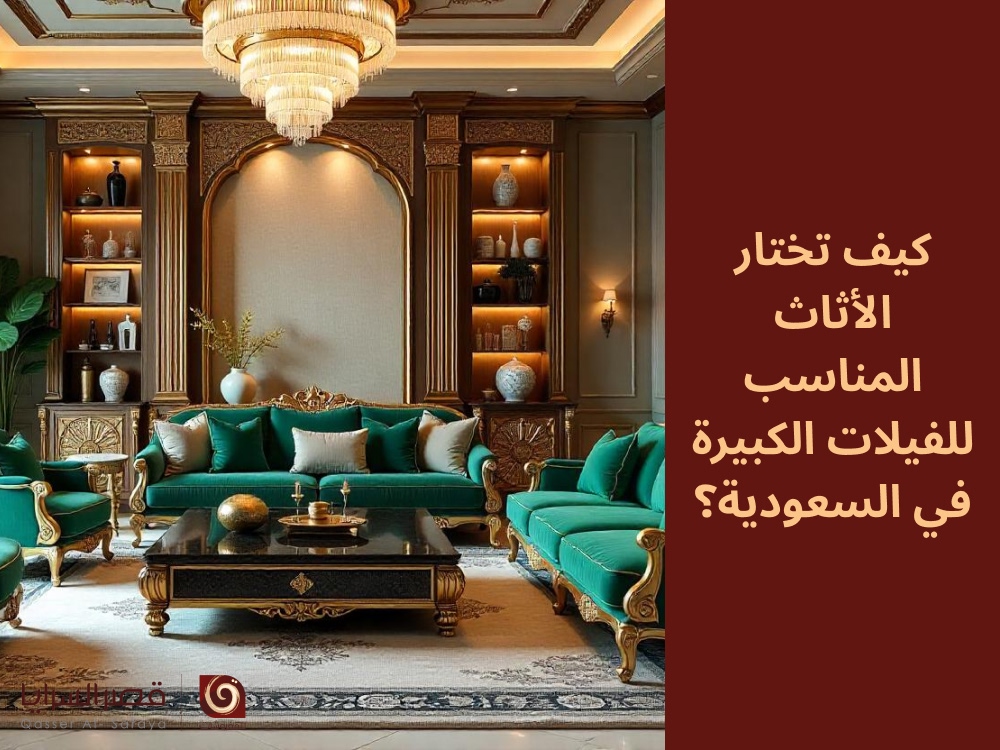 كيف تختار الأثاث المناسب للفيلات الكبيرة في السعودية؟